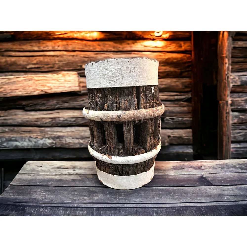 Antique Wagon Wheel Hub Chippy Farmhouse Industrial Decor Primitive Rustic Decor